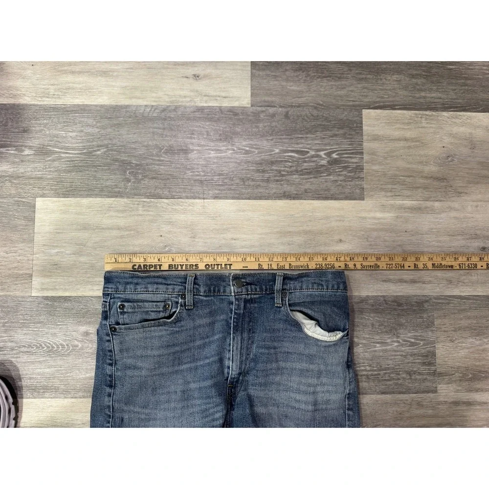 Levis Slim Fit Straight Leg 513 Jeans Mens 36x30 Blue Denim Cotton Light Wash